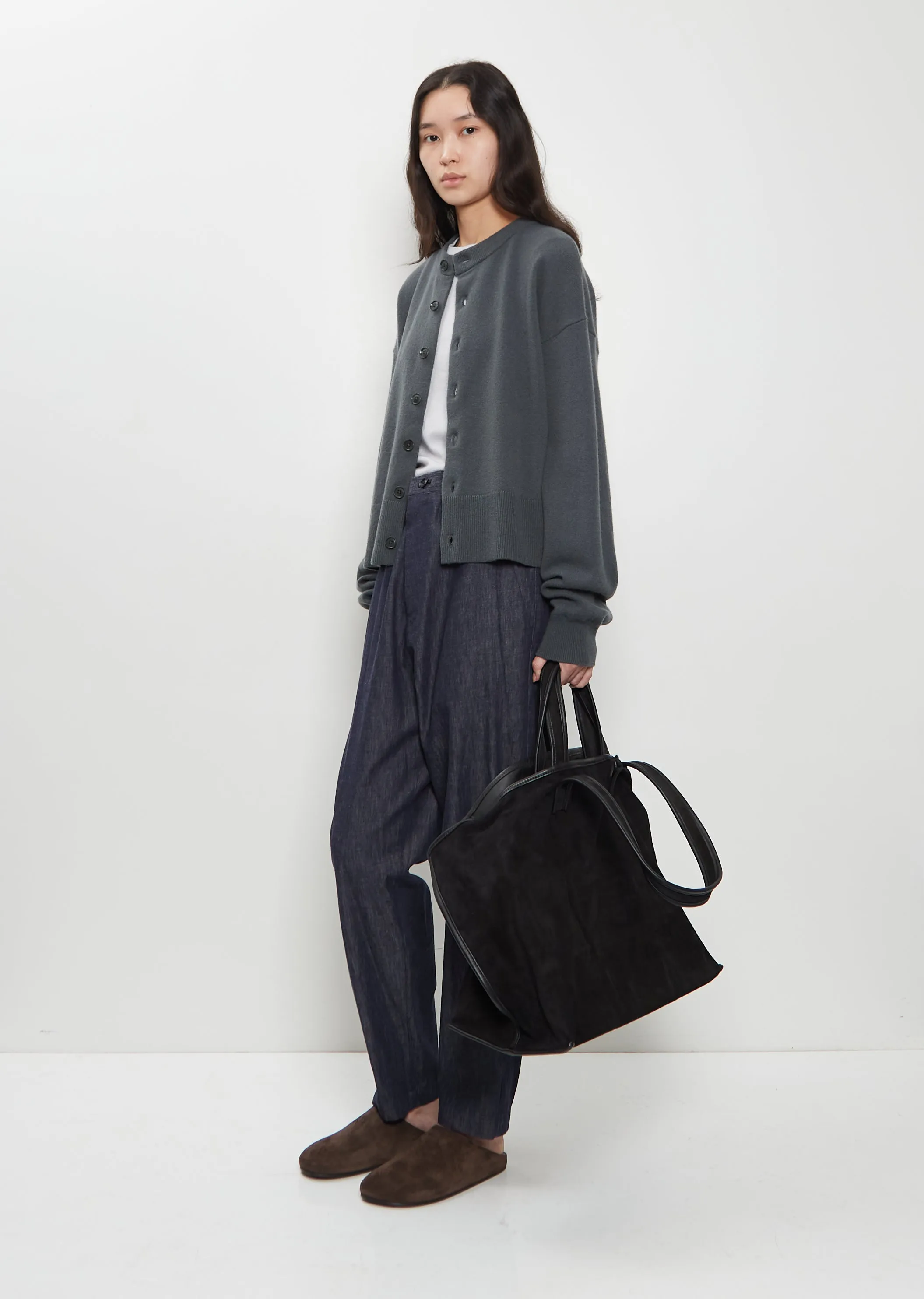 Suede Leather Tote sold by La Garconne product image thumbnail 2