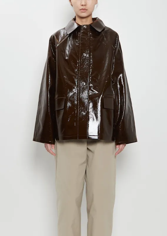 Original Hip Lacquer Wool Coat sold by La Garconne