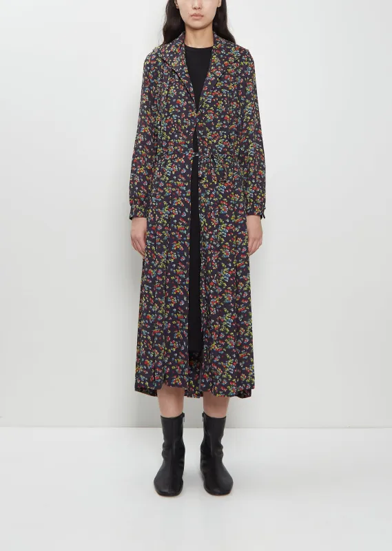 Georgette Flower Print Layered Wrap Dress made by Junya Watanabe