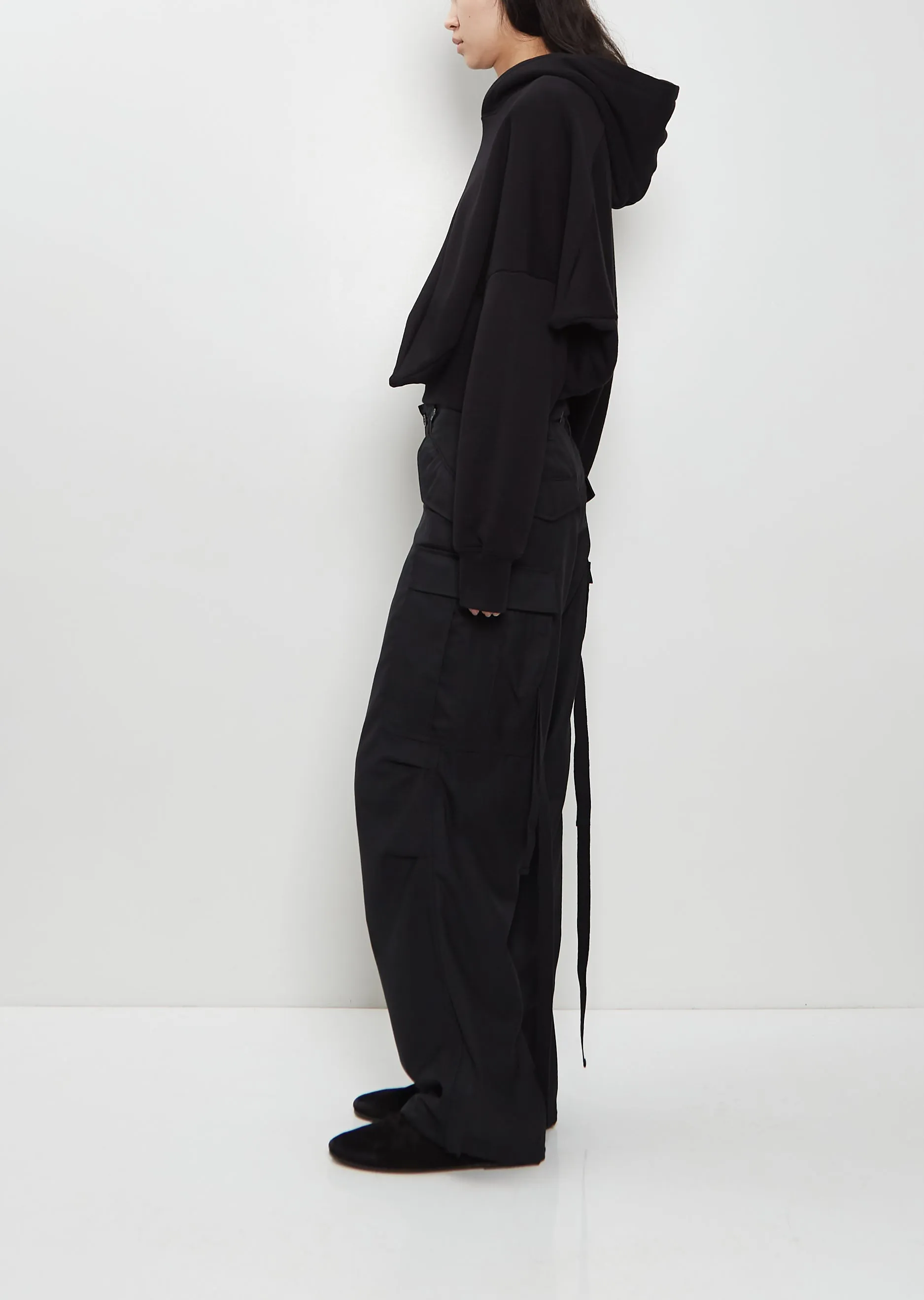 Cotton French Terry Asymmetrical Hoodie sold by La Garconne product image thumbnail 2