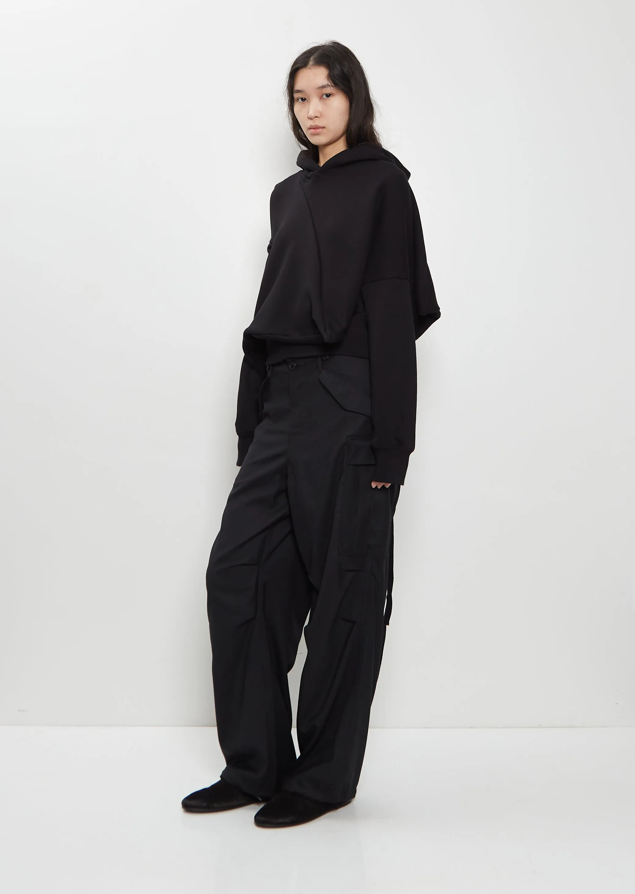 Cotton French Terry Asymmetrical Hoodie sold by La Garconne product image thumbnail 4