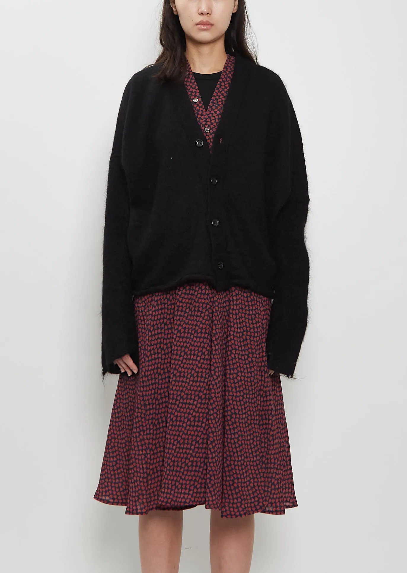 Wool Jersey Rib Knit Cardigan sold by La Garconne