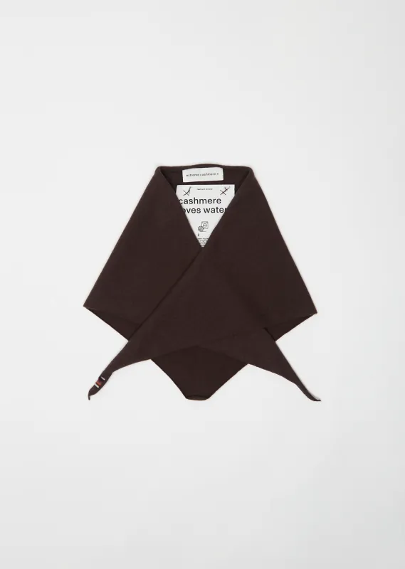 n°35 Bandana Stretch Cashmere Scarf — Dark Brown sold by La Garconne