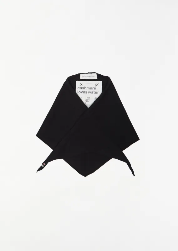 n°35 Bandana Stretch Cashmere Scarf — Raven sold by La Garconne