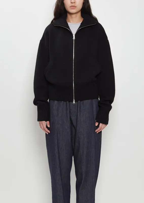 n°438 Xtra Fab Cashmere Cardigan — Raven sold by La Garconne