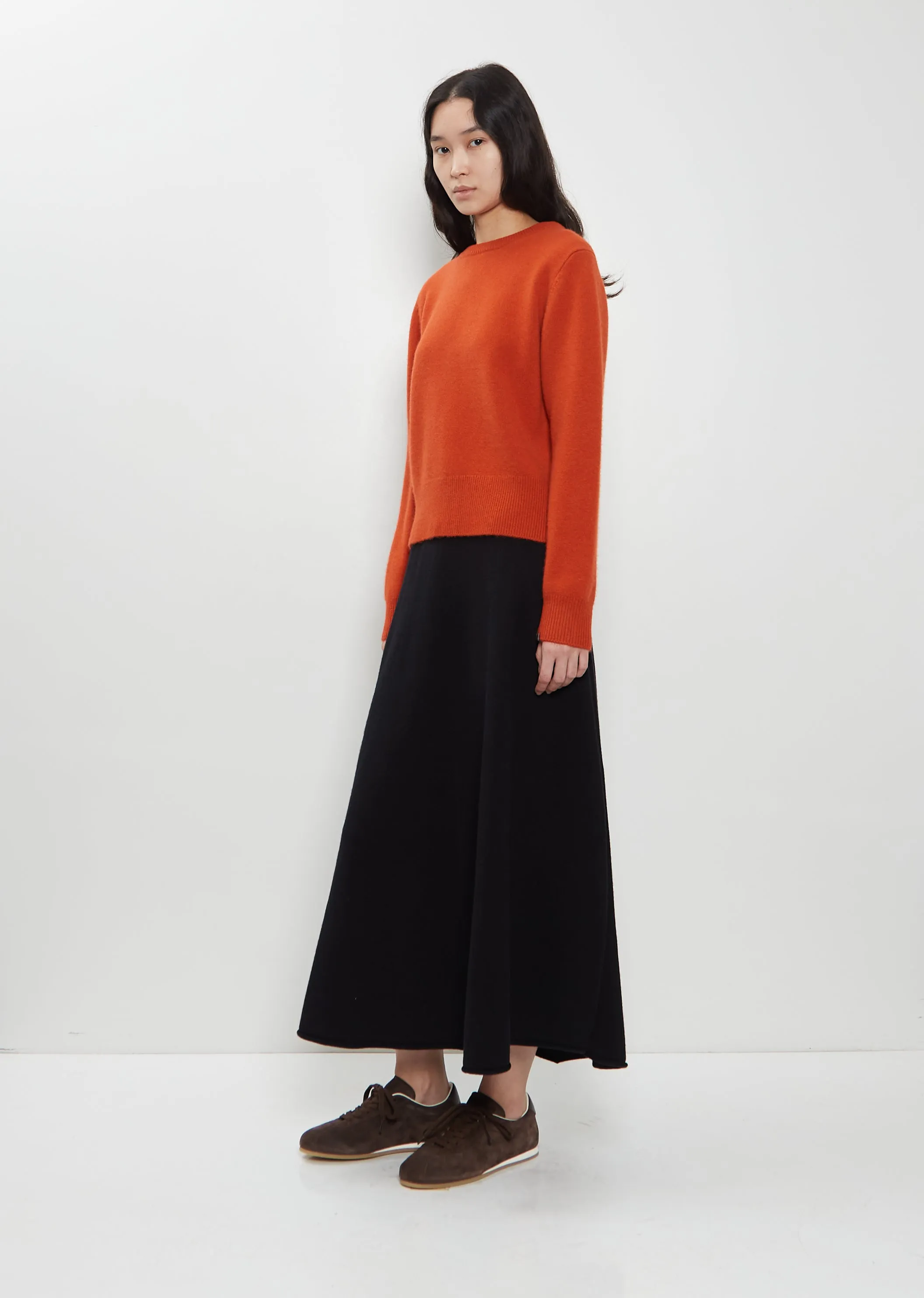n°430 Jeanne Stretch Cashmere Sweater — Dark Orange sold by La Garconne product image thumbnail 4