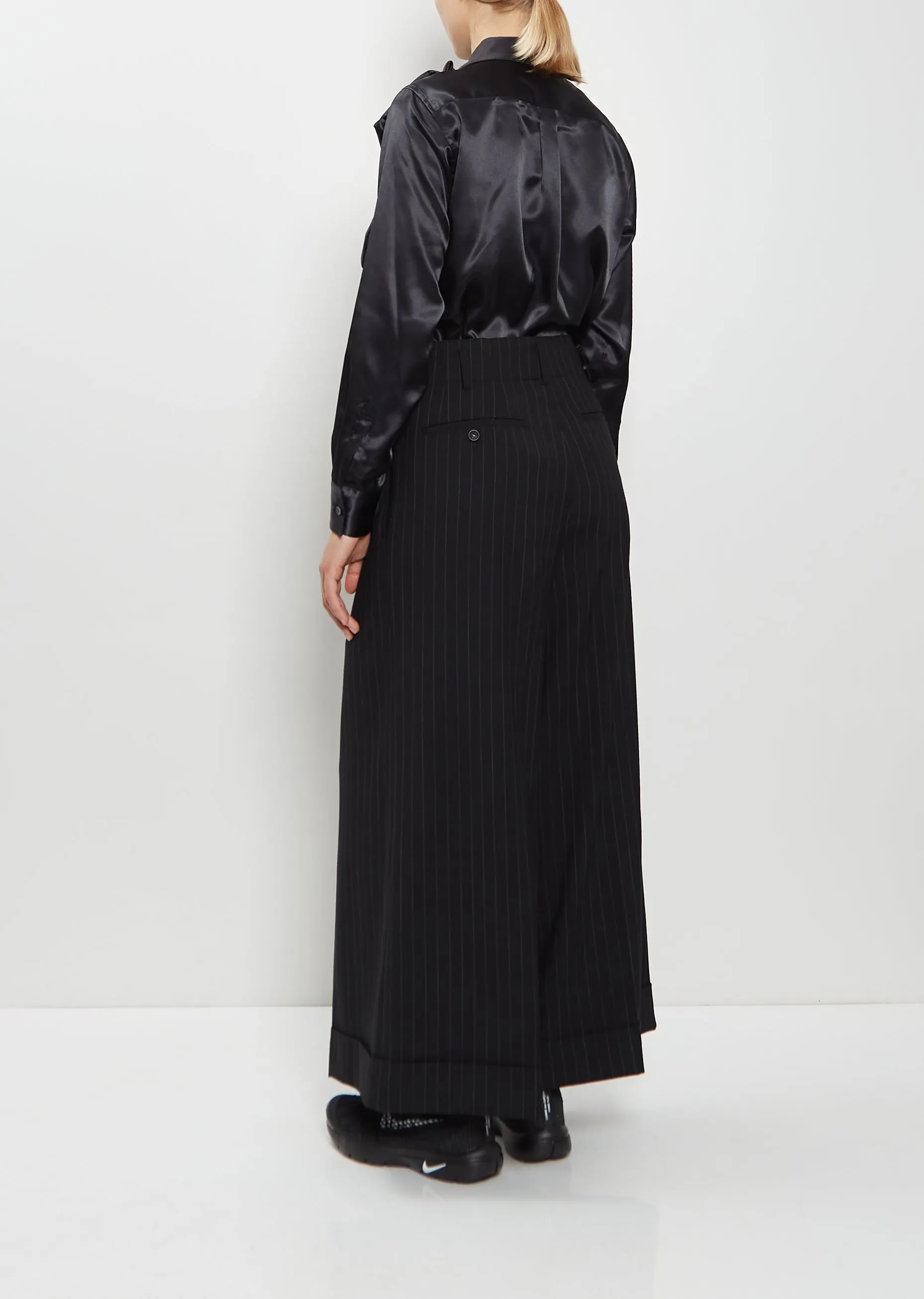 Cropped Wide Wool Blend Pants sold by La Garconne product image thumbnail 3