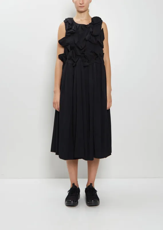 Sculptural Details Wool Dress sold by La Garconne