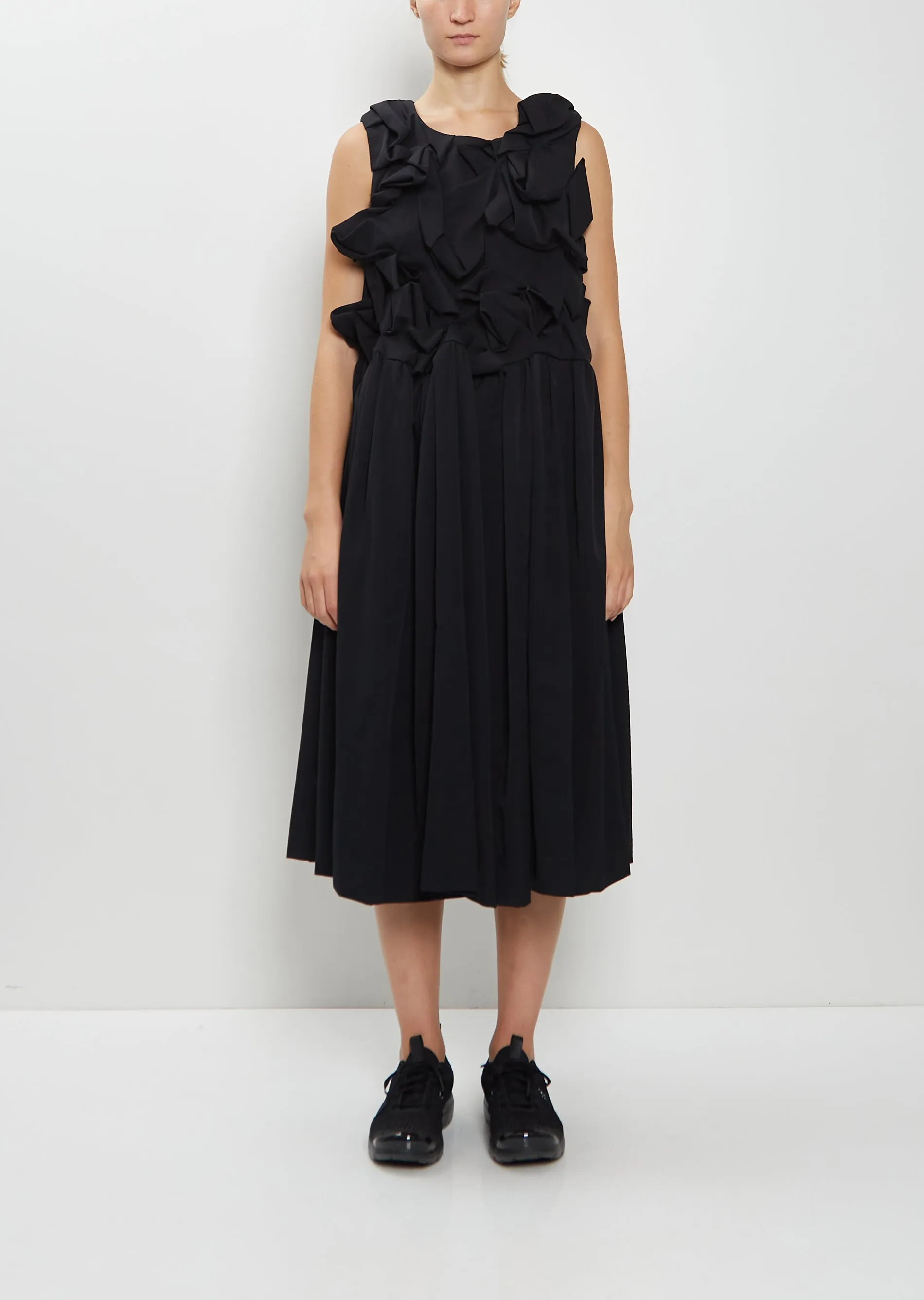 Sculptural Details Wool Dress sold by La Garconne