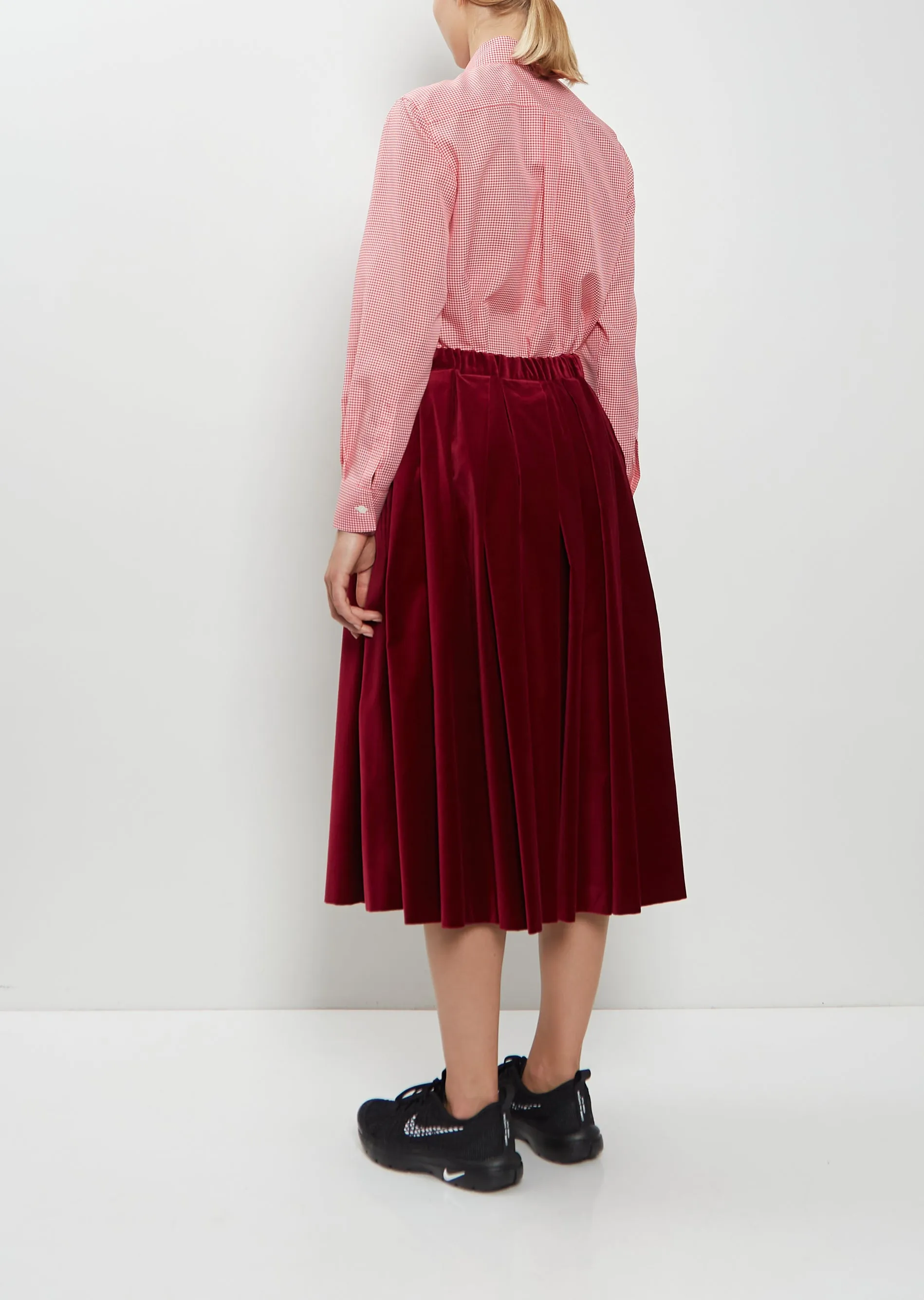 Pleated Cotton Velvet Skirt sold by La Garconne product image thumbnail 3