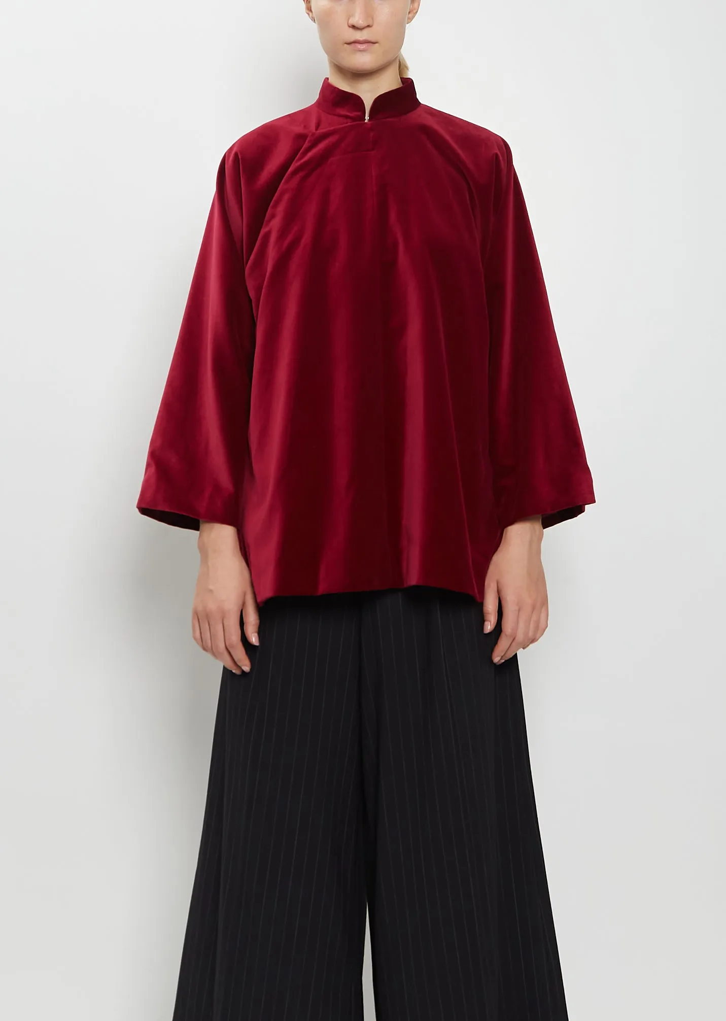 Asymmetric Cotton Velvet Jacket sold by La Garconne