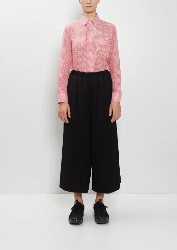 Wide Pull-On Wool Pants sold by La Garconne