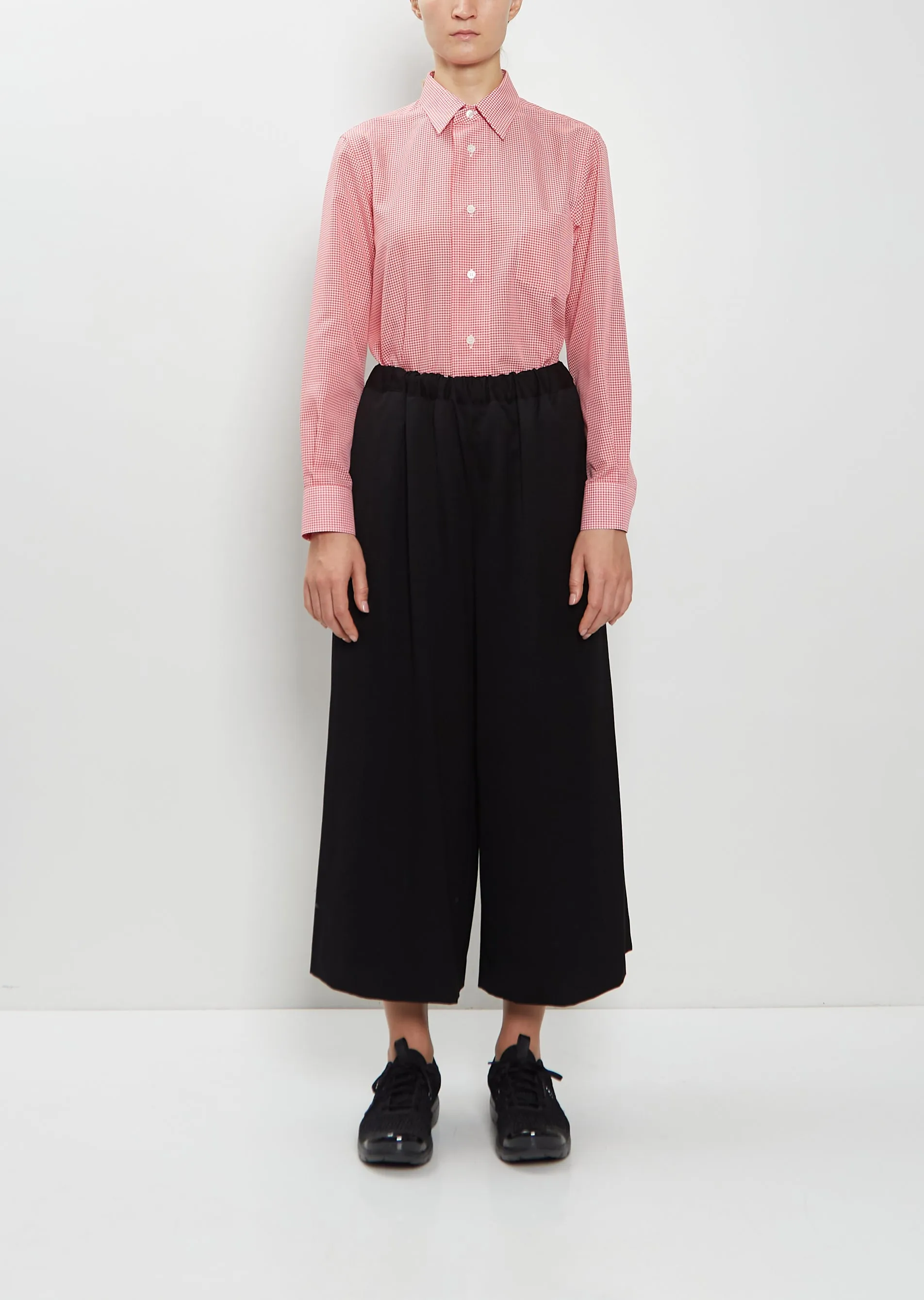 Wide Pull-On Wool Pants sold by La Garconne