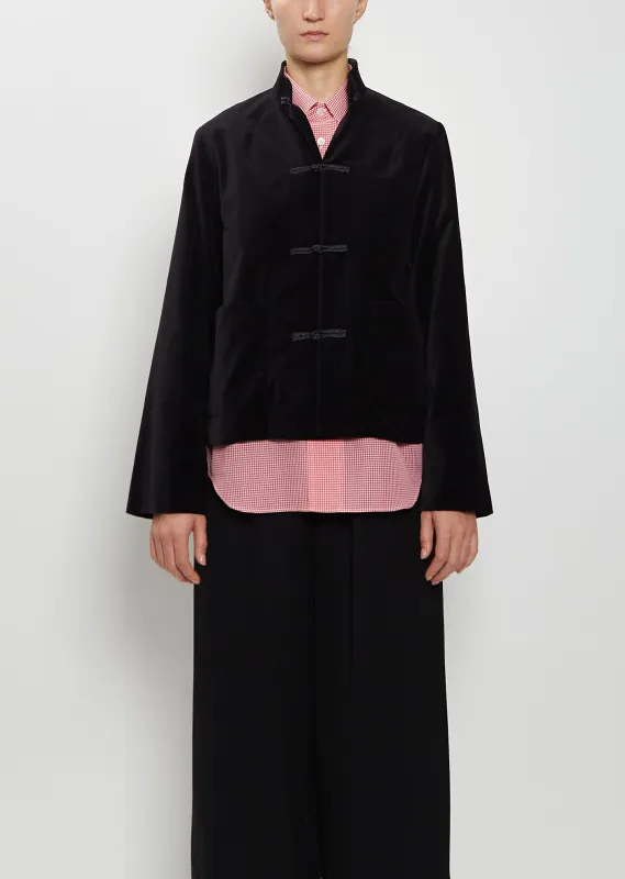 Stand Collar Velvet Jacket made by Comme des Garcons