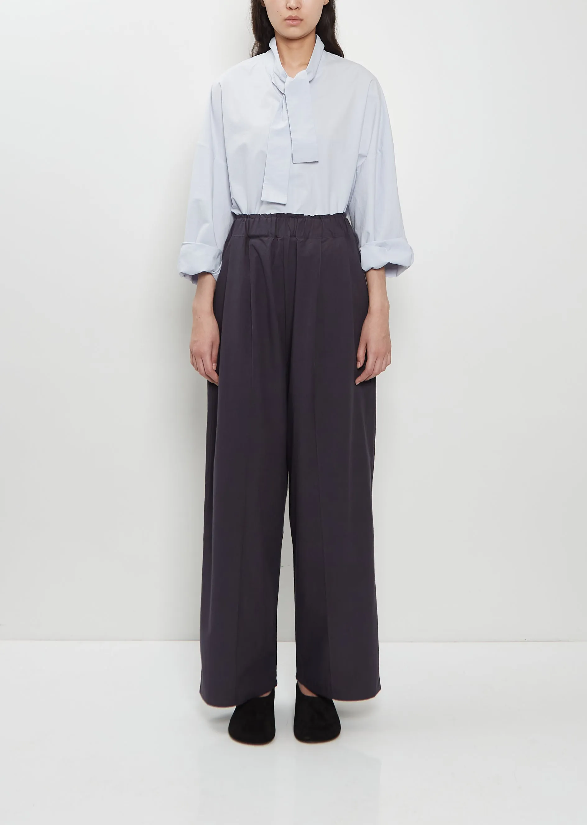 Luce Pin-Tuck Cotton Trouser sold by La Garconne