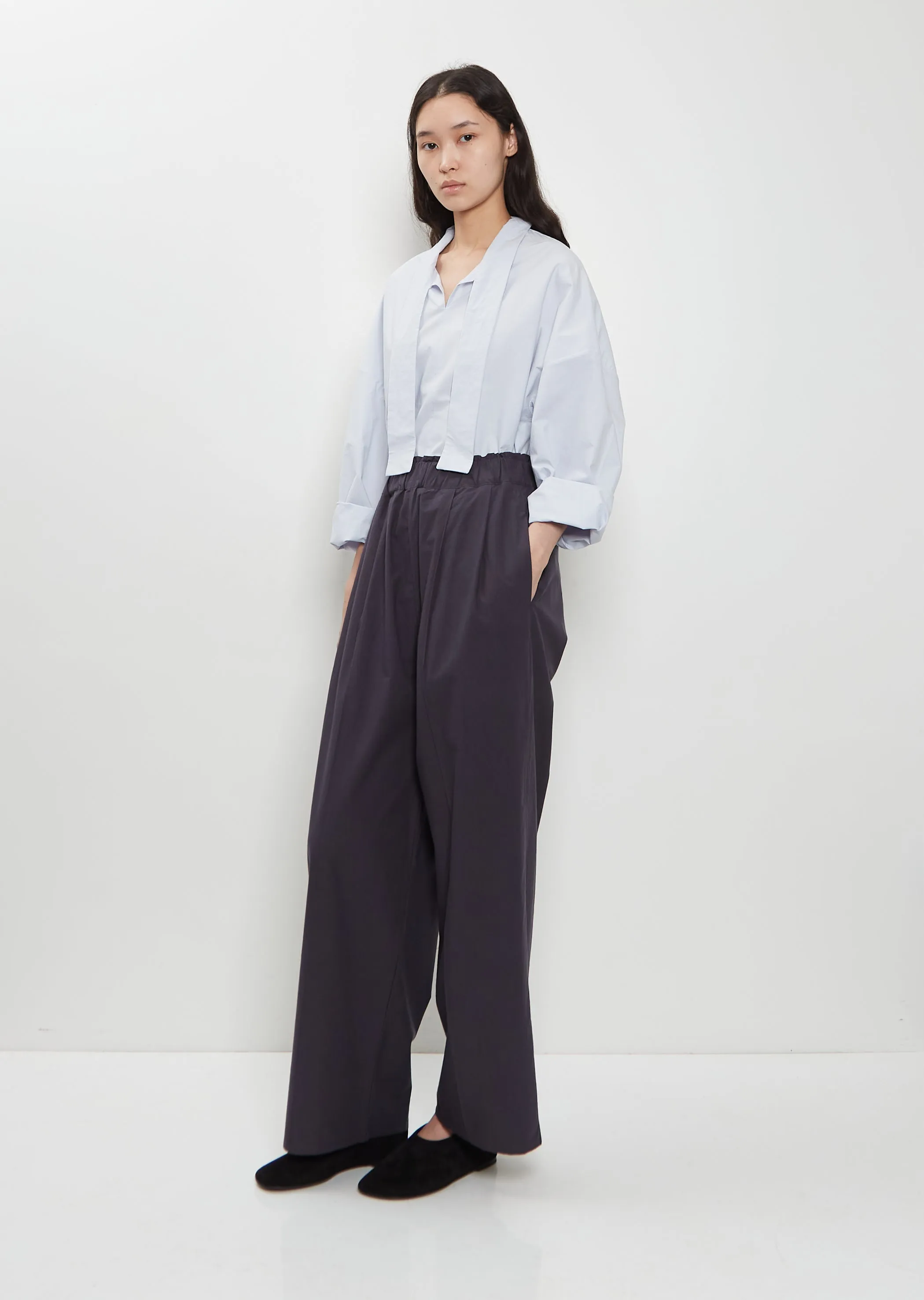 Luce Pin-Tuck Cotton Trouser sold by La Garconne product image thumbnail 4