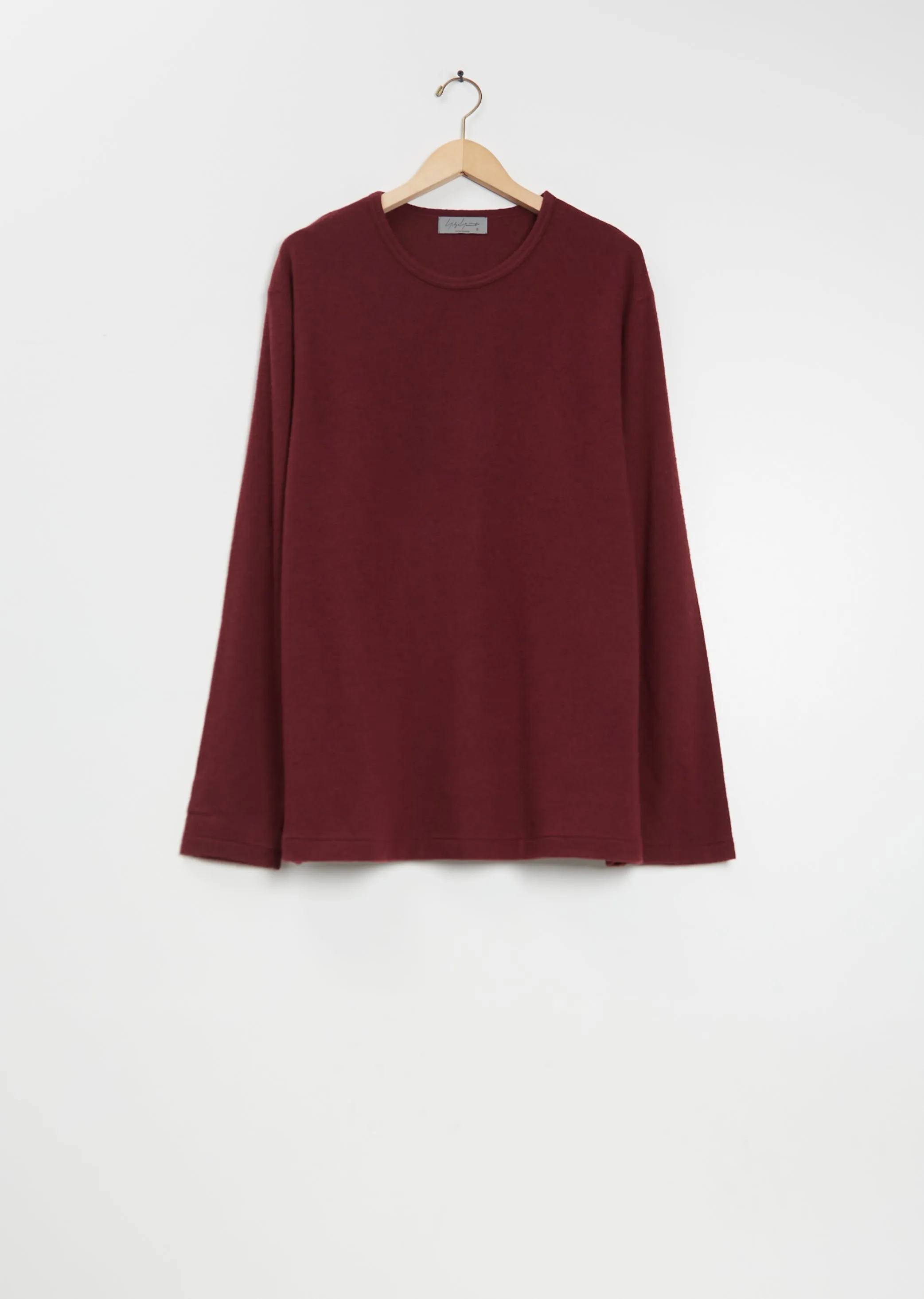 Long Sleeve Wool Tee — Bordeaux sold by La Garconne