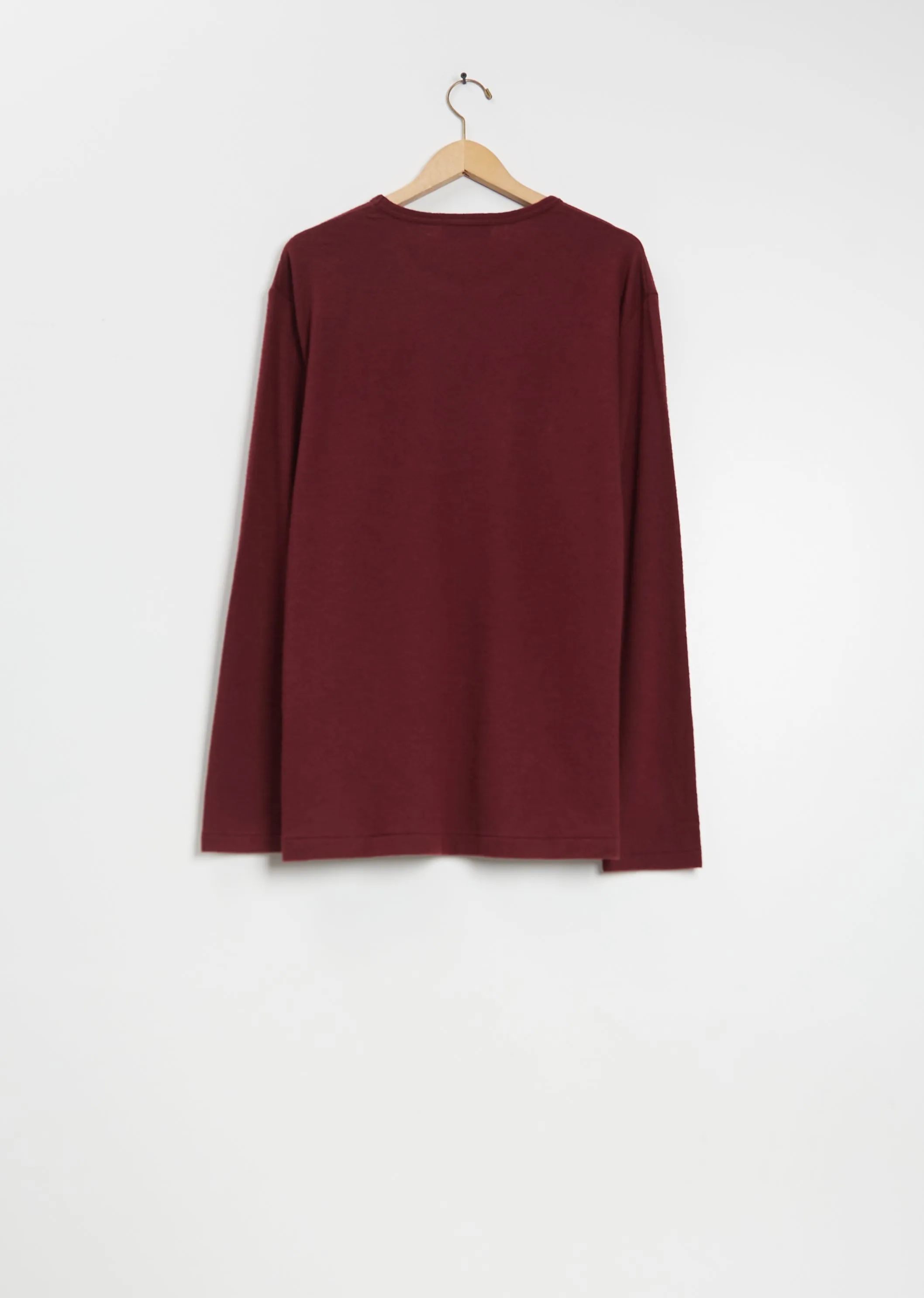 Long Sleeve Wool Tee — Bordeaux sold by La Garconne product image thumbnail 2