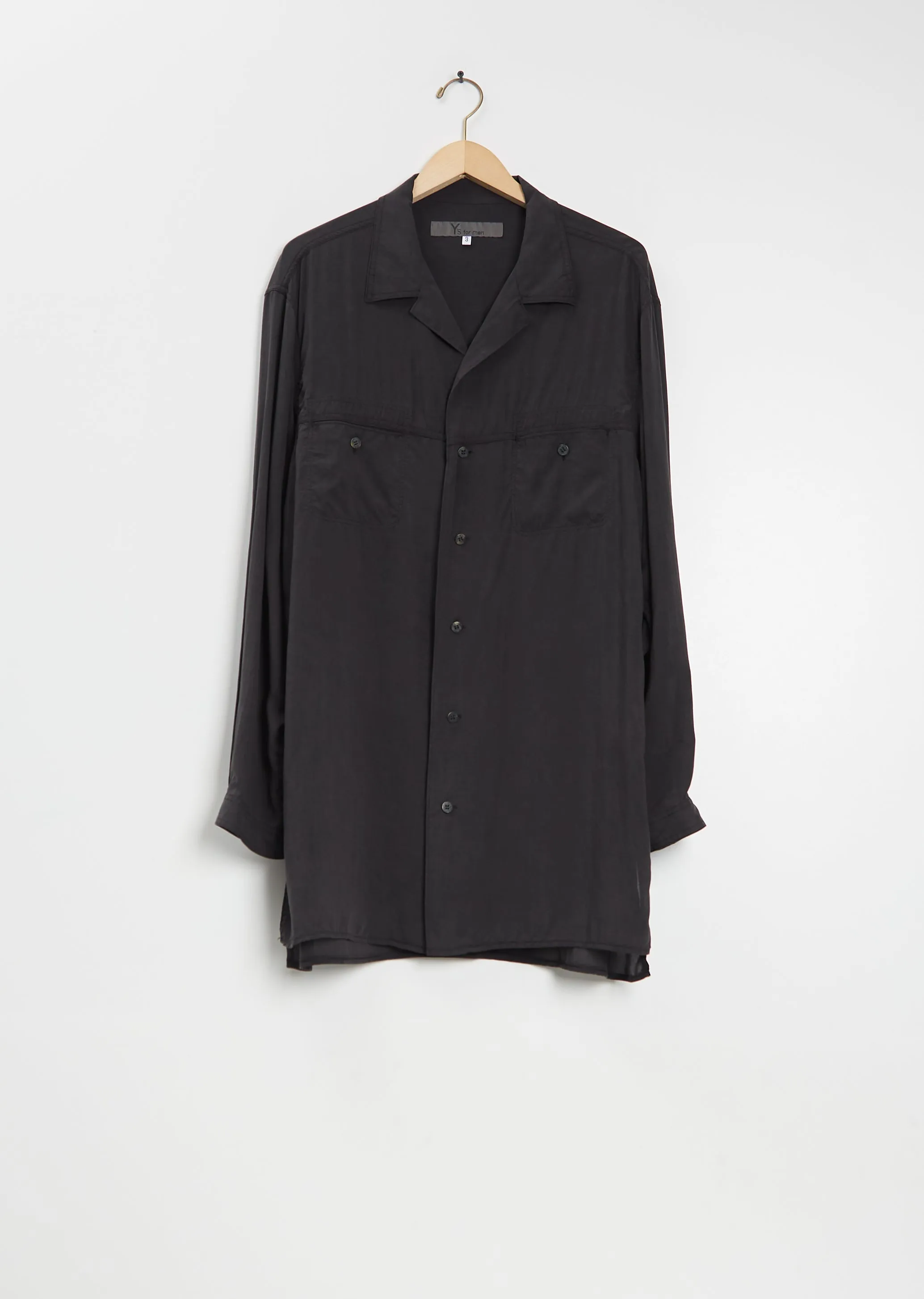 Fluid Notched Collar Shirt sold by La Garconne