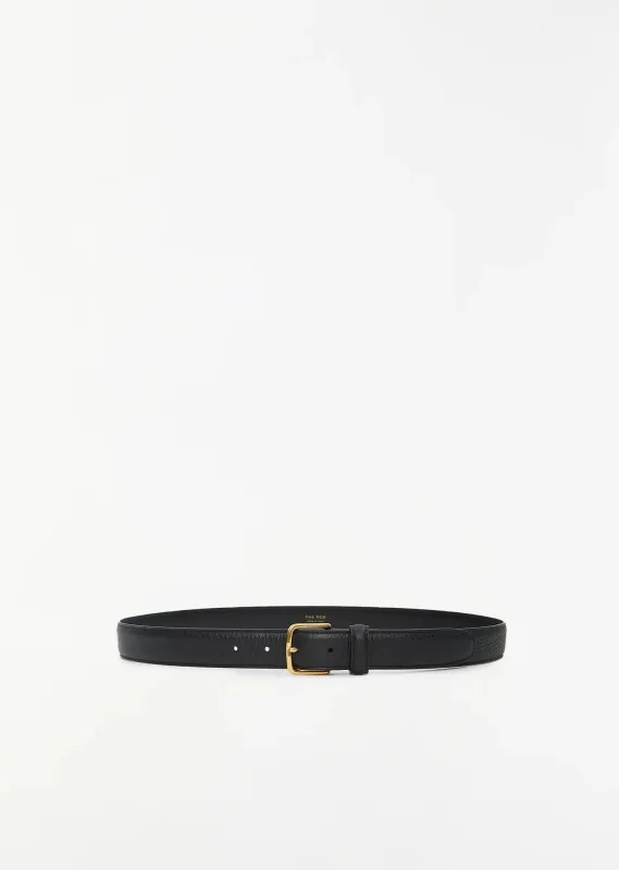 Classic Leather Belt — Black ANG sold by La Garconne