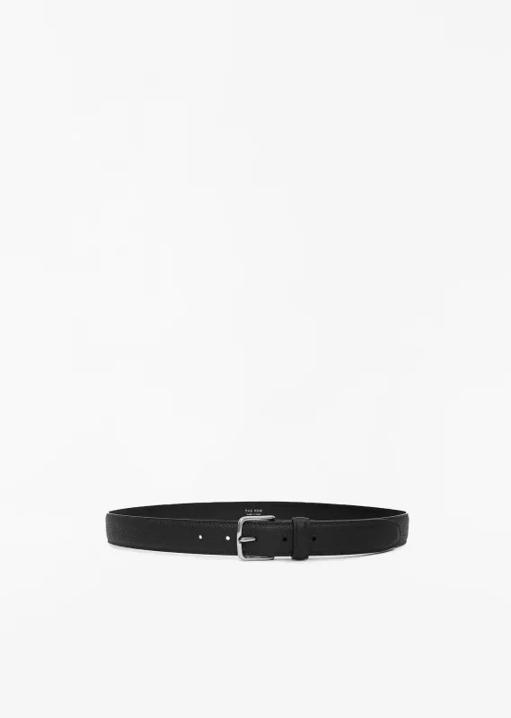 Classic Leather Belt — Black ANS sold by La Garconne
