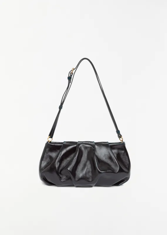 Shoulder Leather Cloud Bag — Turquoise made by Dries Van Noten