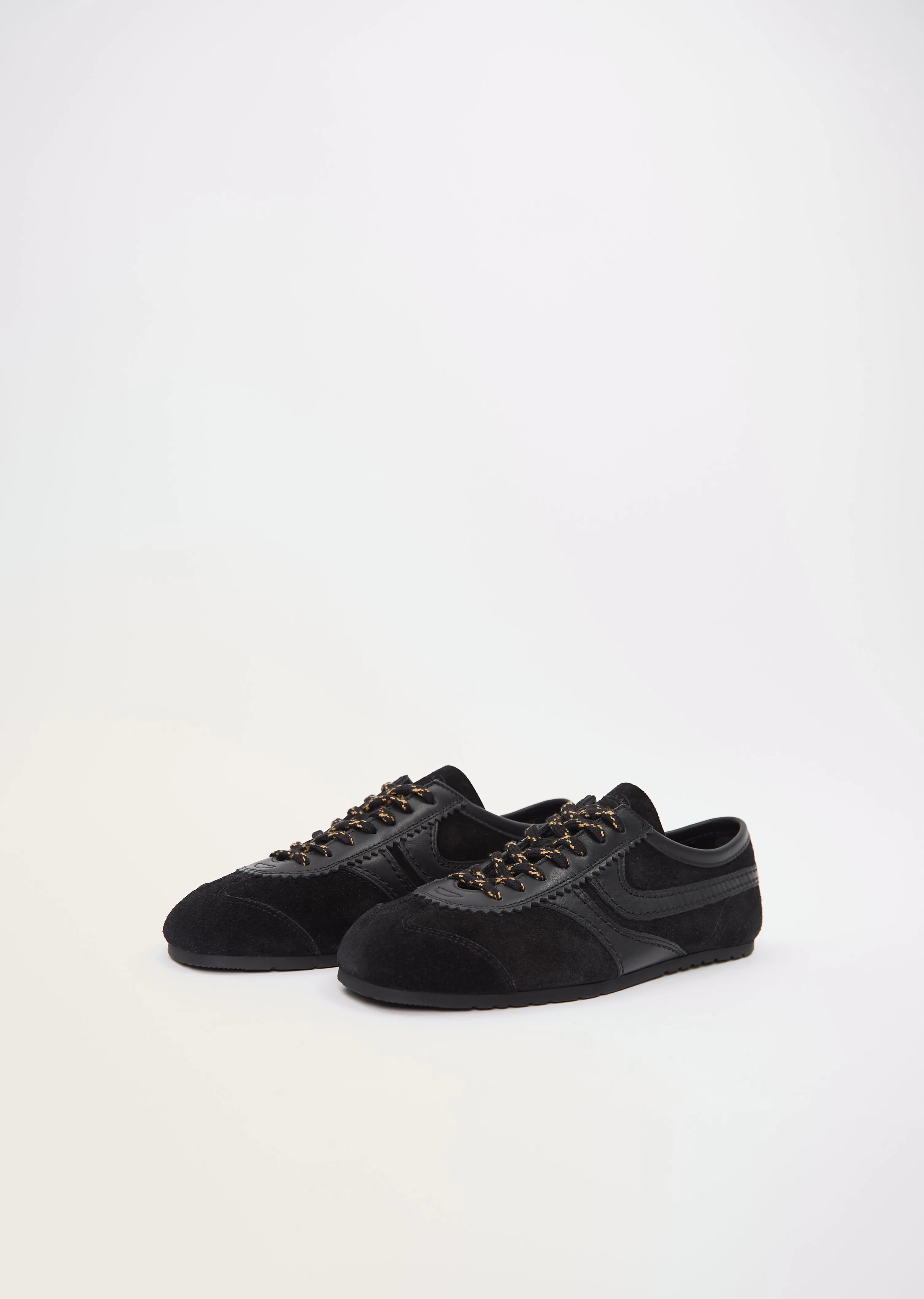 Suede Leather Trainer — Black sold by La Garconne product image thumbnail 2