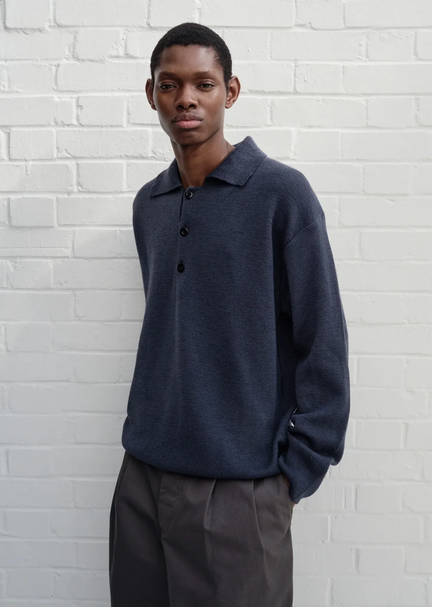 Oversized Wool Knitted Polo sold by La Garconne product image thumbnail 4