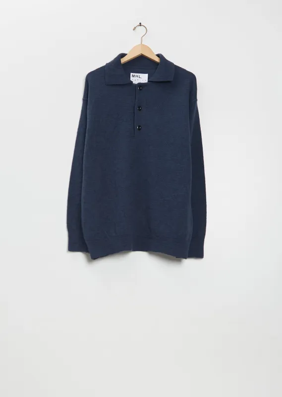 Oversized Wool Knitted Polo sold by La Garconne