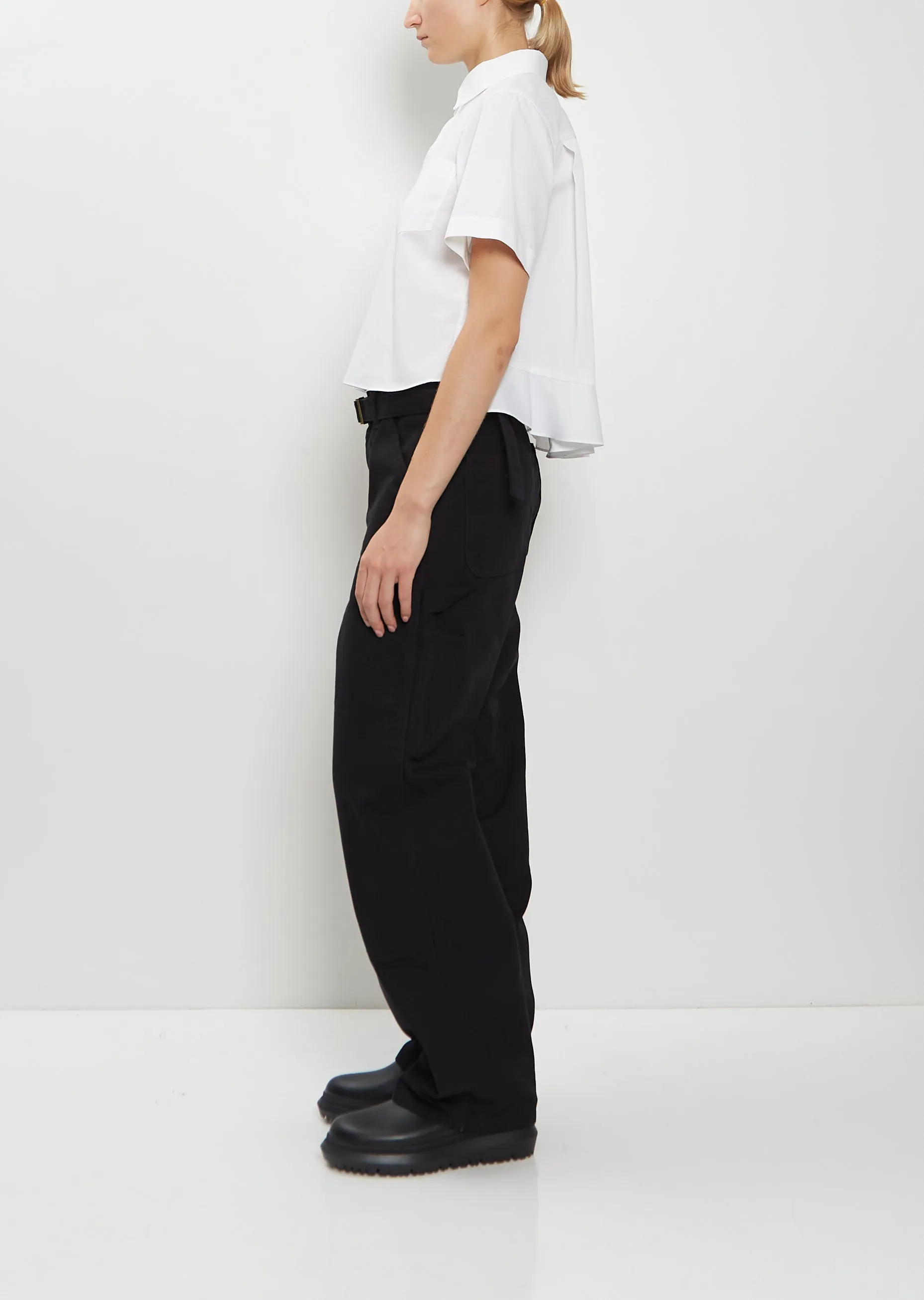 Washed Cotton Canvas Duck Pants — Black sold by La Garconne product image thumbnail 2