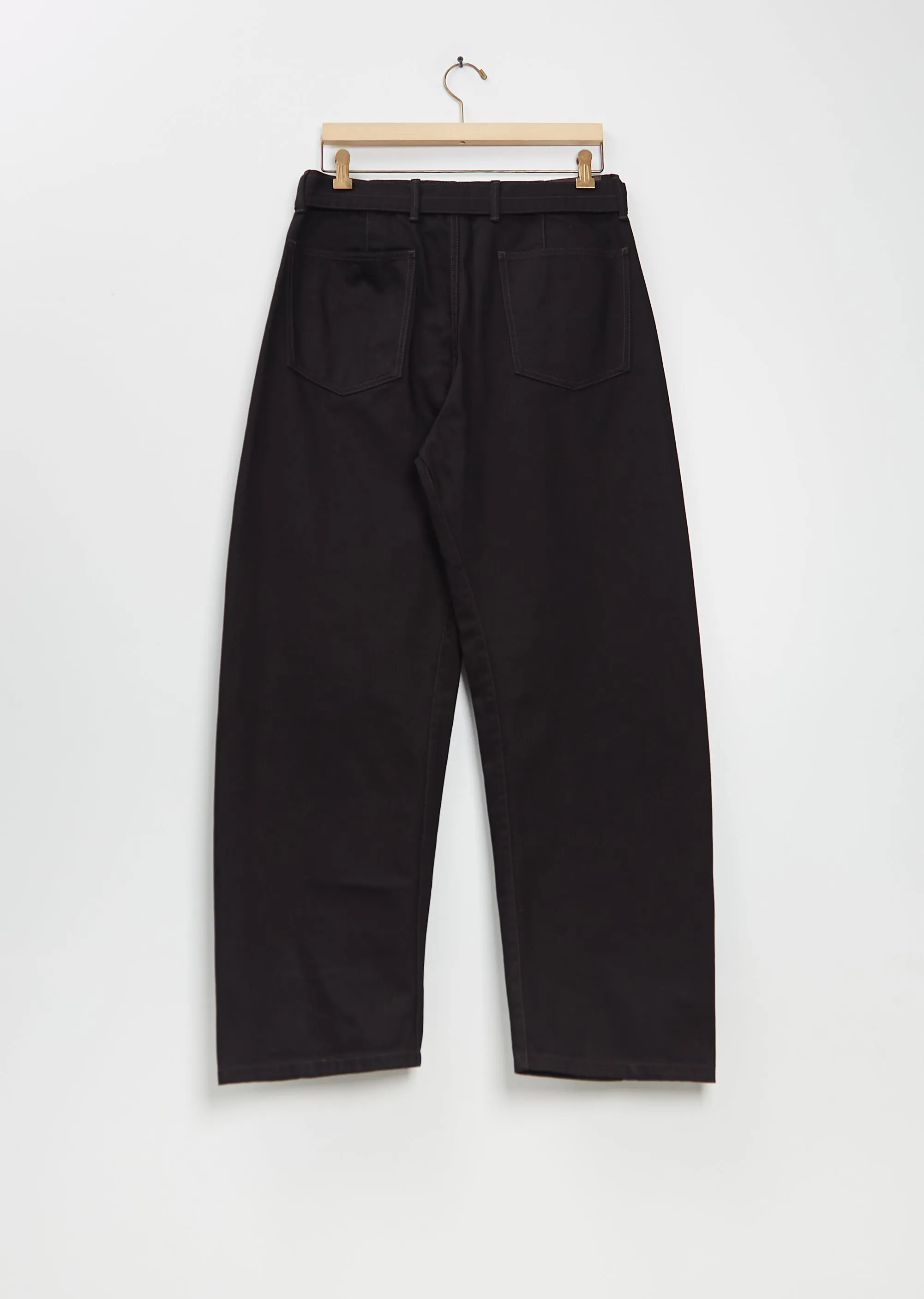 Twisted Belted Cotton Denim Pants sold by La Garconne product image thumbnail 2