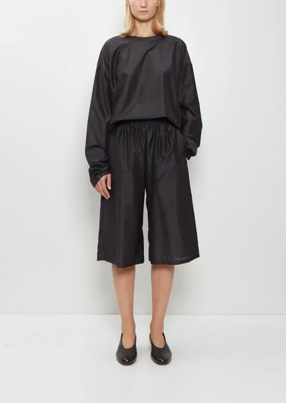 Flexy Wool Silk Shorts sold by La Garconne