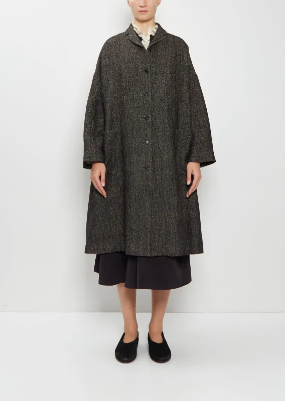 Hemp Wool Long Coat sold by La Garconne