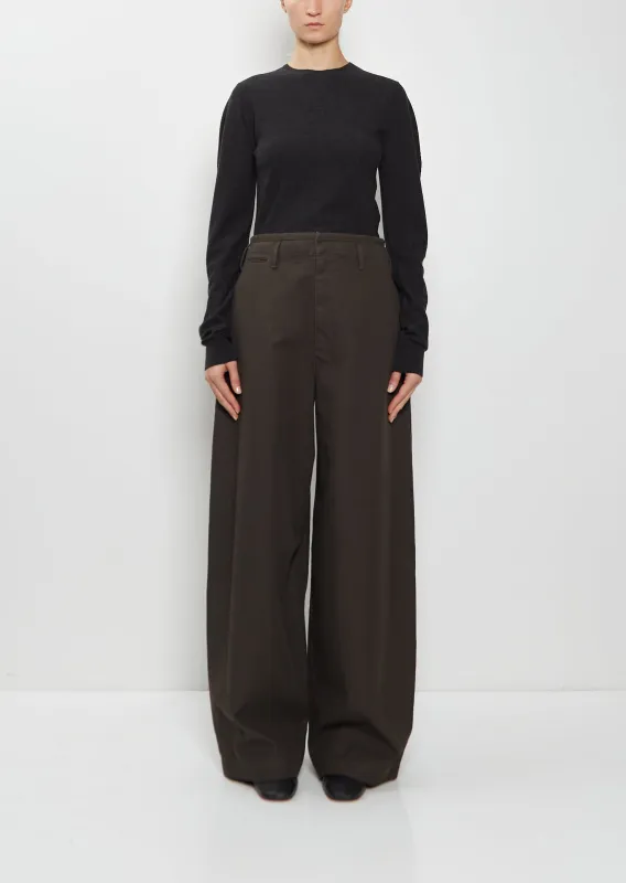Large Cotton Chino — Espresso sold by La Garconne