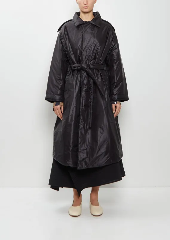 Technical Padded Coat — Black sold by La Garconne