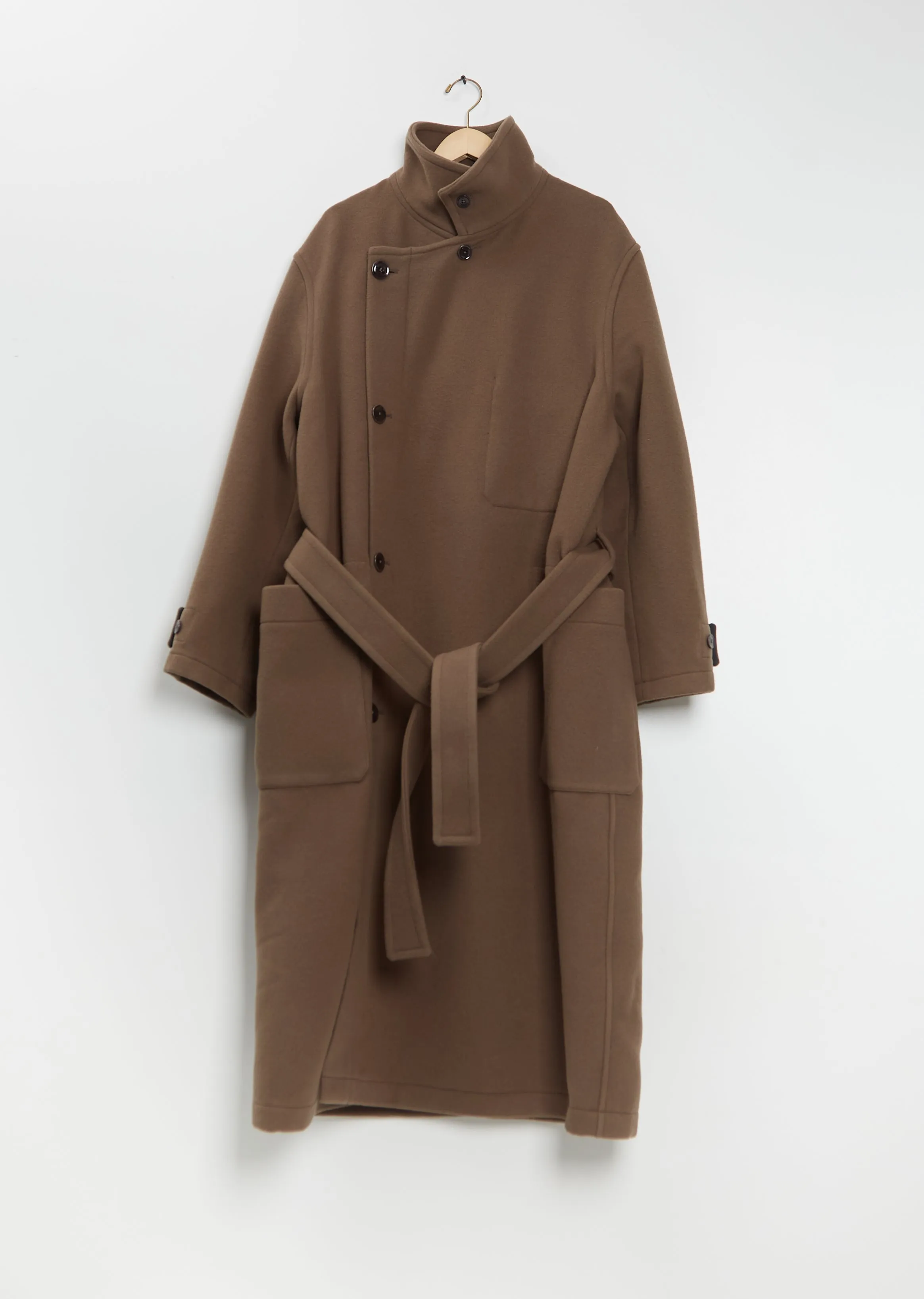 Wrap Wool Coat — Dark Squirrel sold by La Garconne product image thumbnail 2