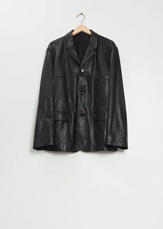 Tailored Leather Jacket sold by La Garconne