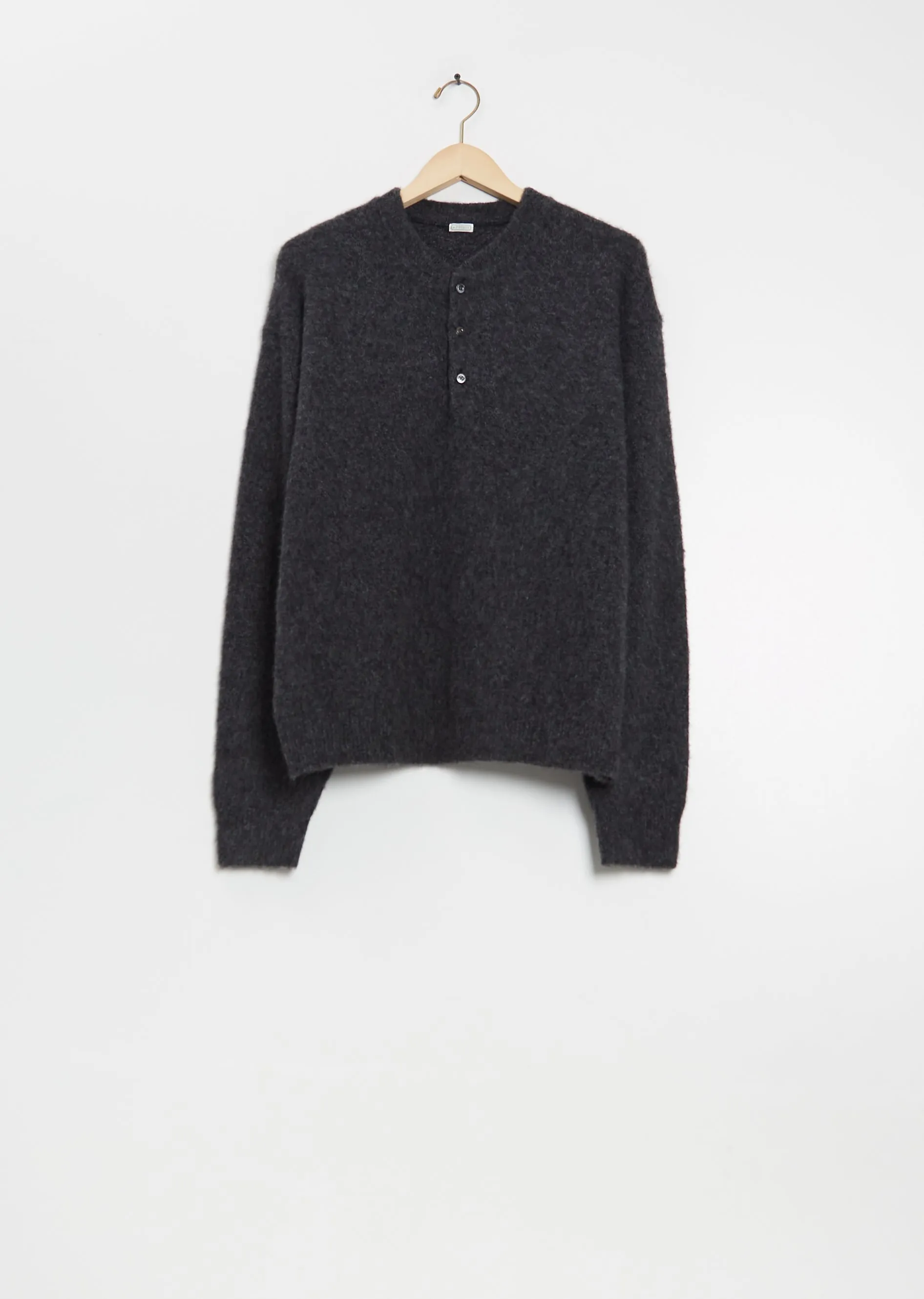 Henley Neck Cashmere Sweater sold by La Garconne