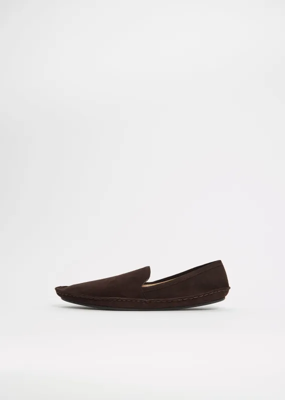 Vasko Suede Slip On — Lacquer Brown sold by La Garconne