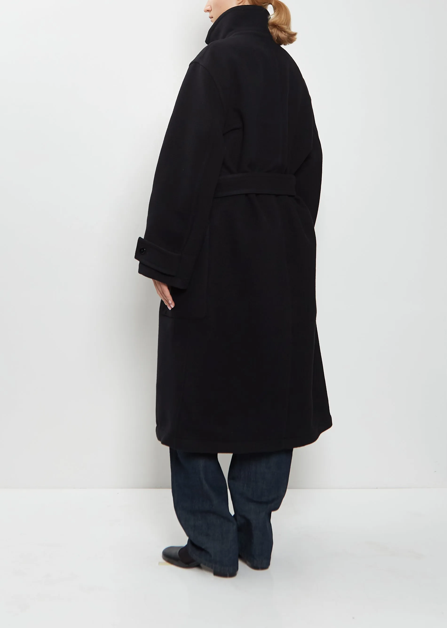 Wrap Wool Coat — Black sold by La Garconne product image thumbnail 4