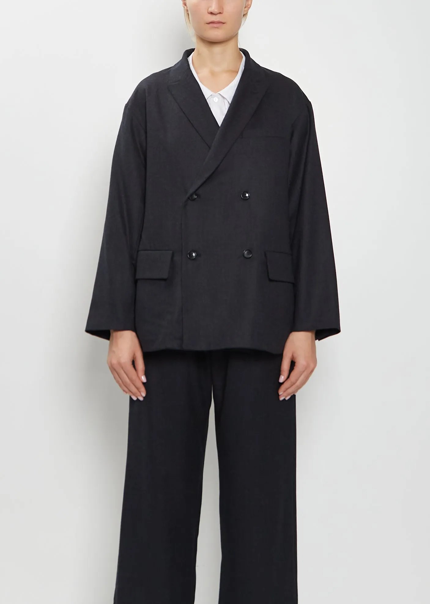 Double Breasted Wool Jacket sold by La Garconne