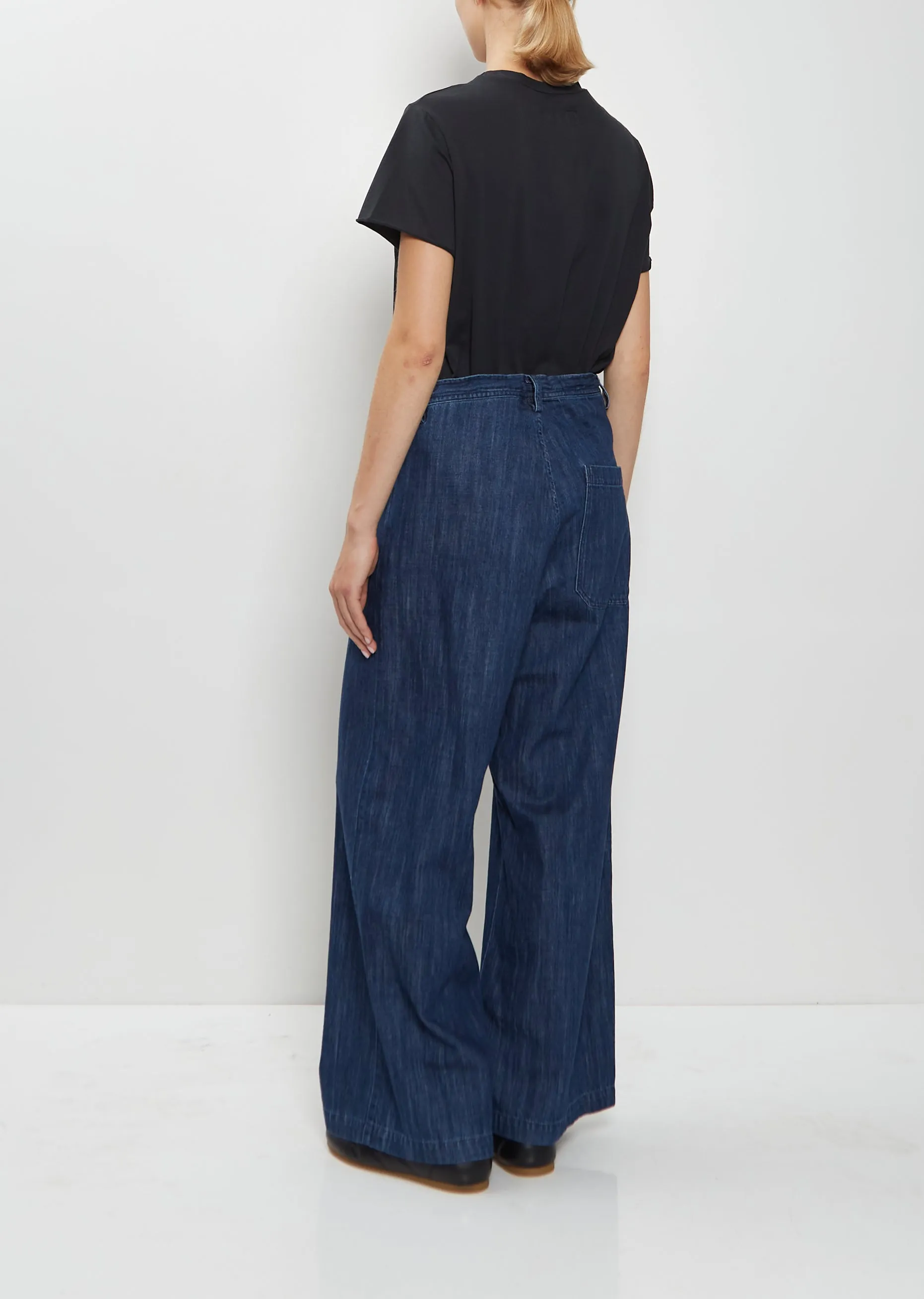 Denim Long Straight Pants sold by La Garconne product image thumbnail 3