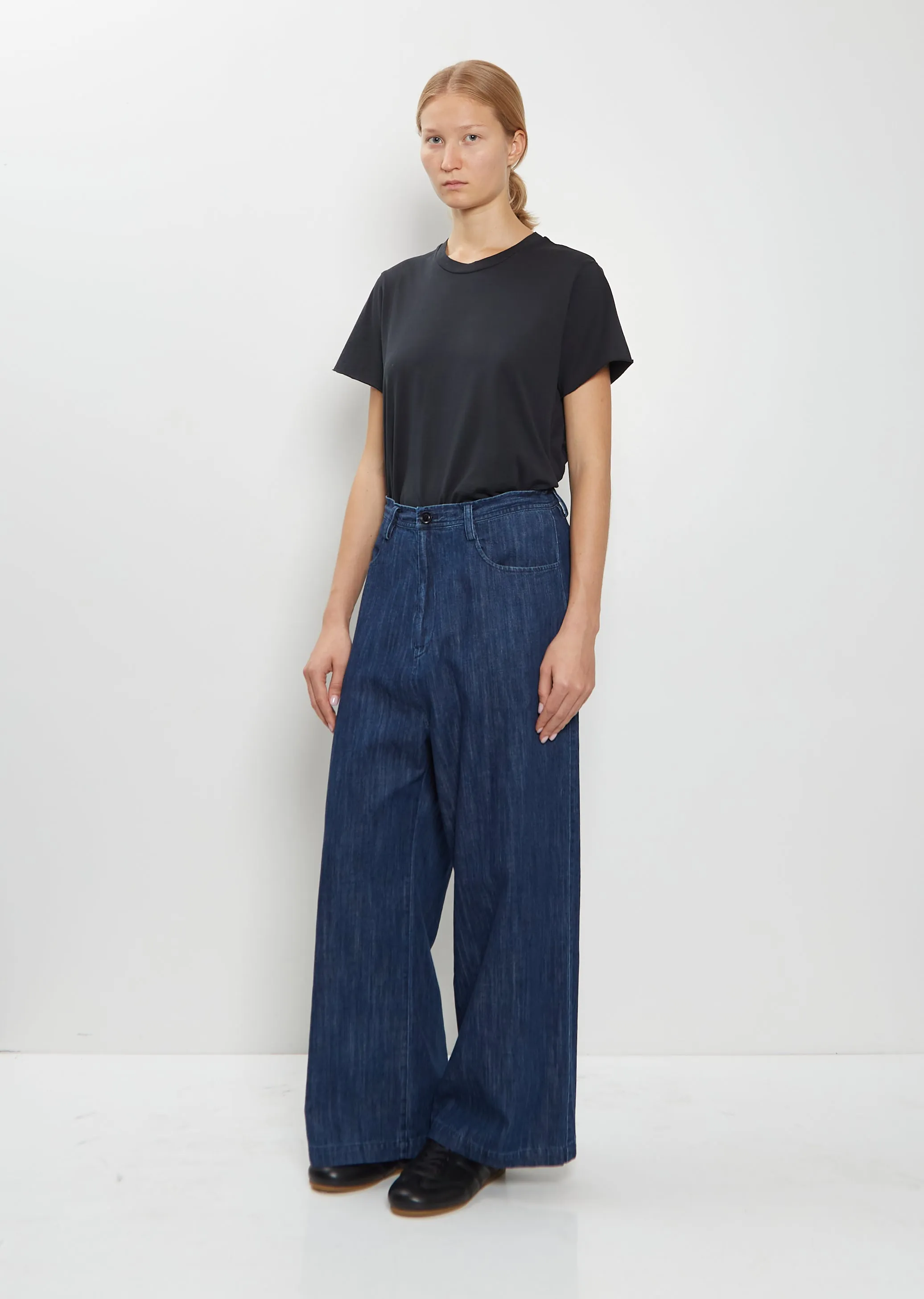 Denim Long Straight Pants sold by La Garconne product image thumbnail 4