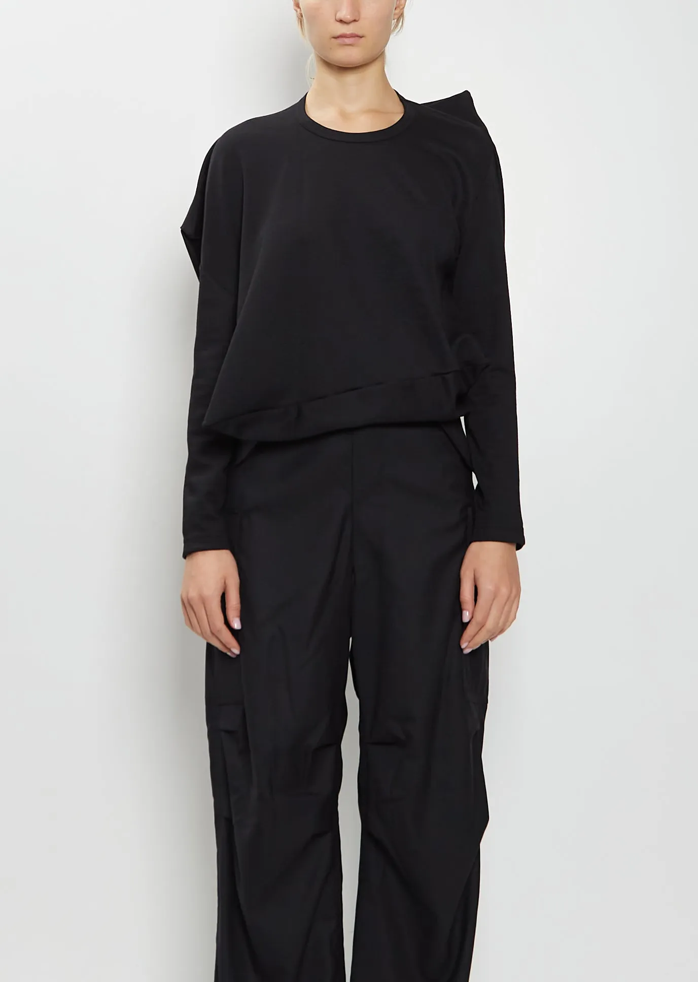 Wool Blend Asymmetrical Top sold by La Garconne