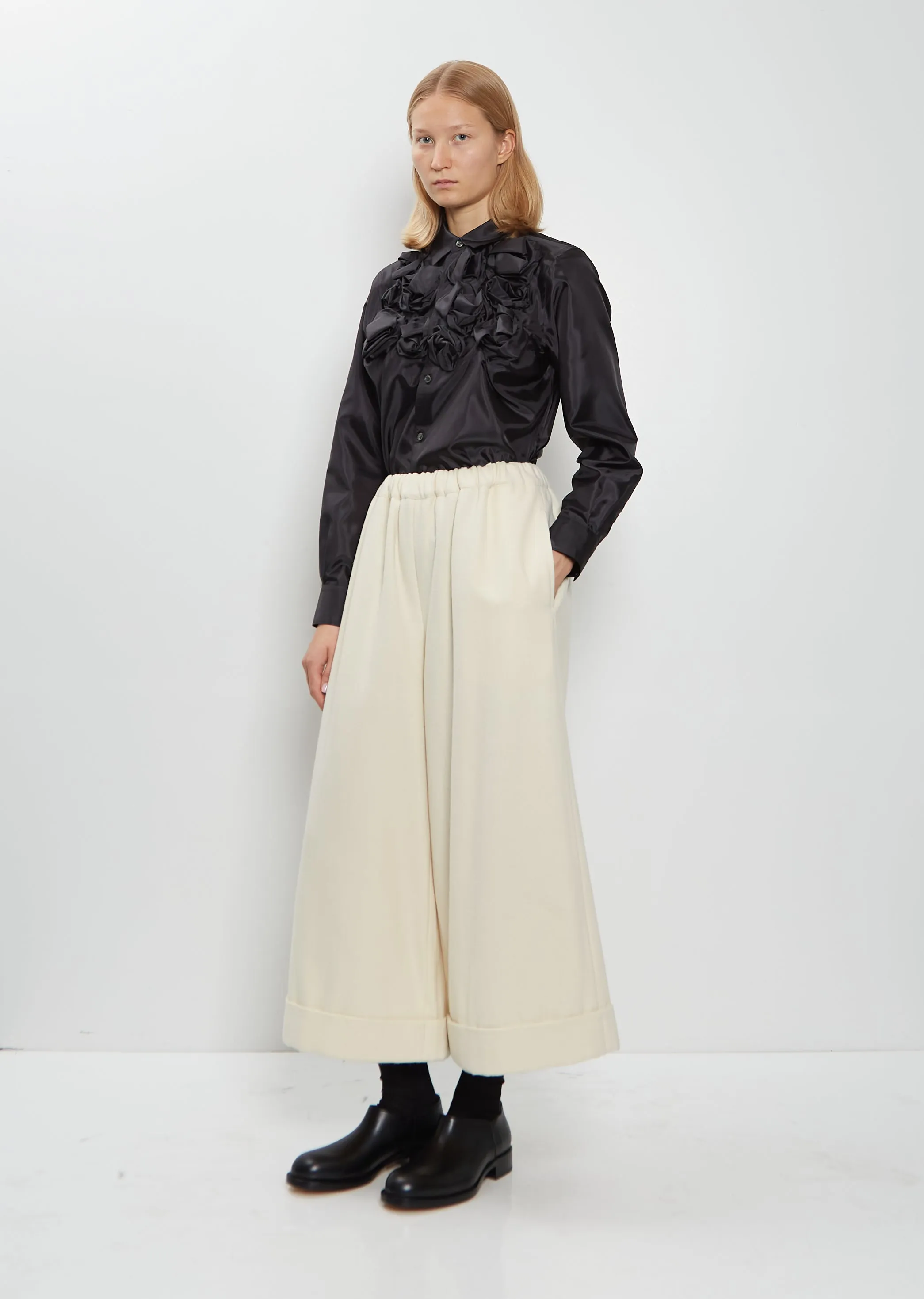 Wool Flannel Wide Leg Pants sold by La Garconne product image thumbnail 4