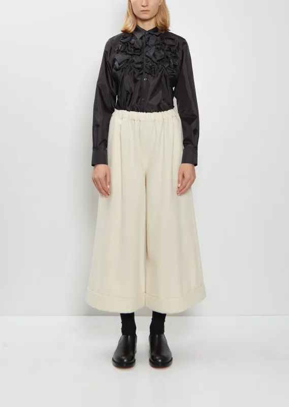 Wool Flannel Wide Leg Pants sold by La Garconne