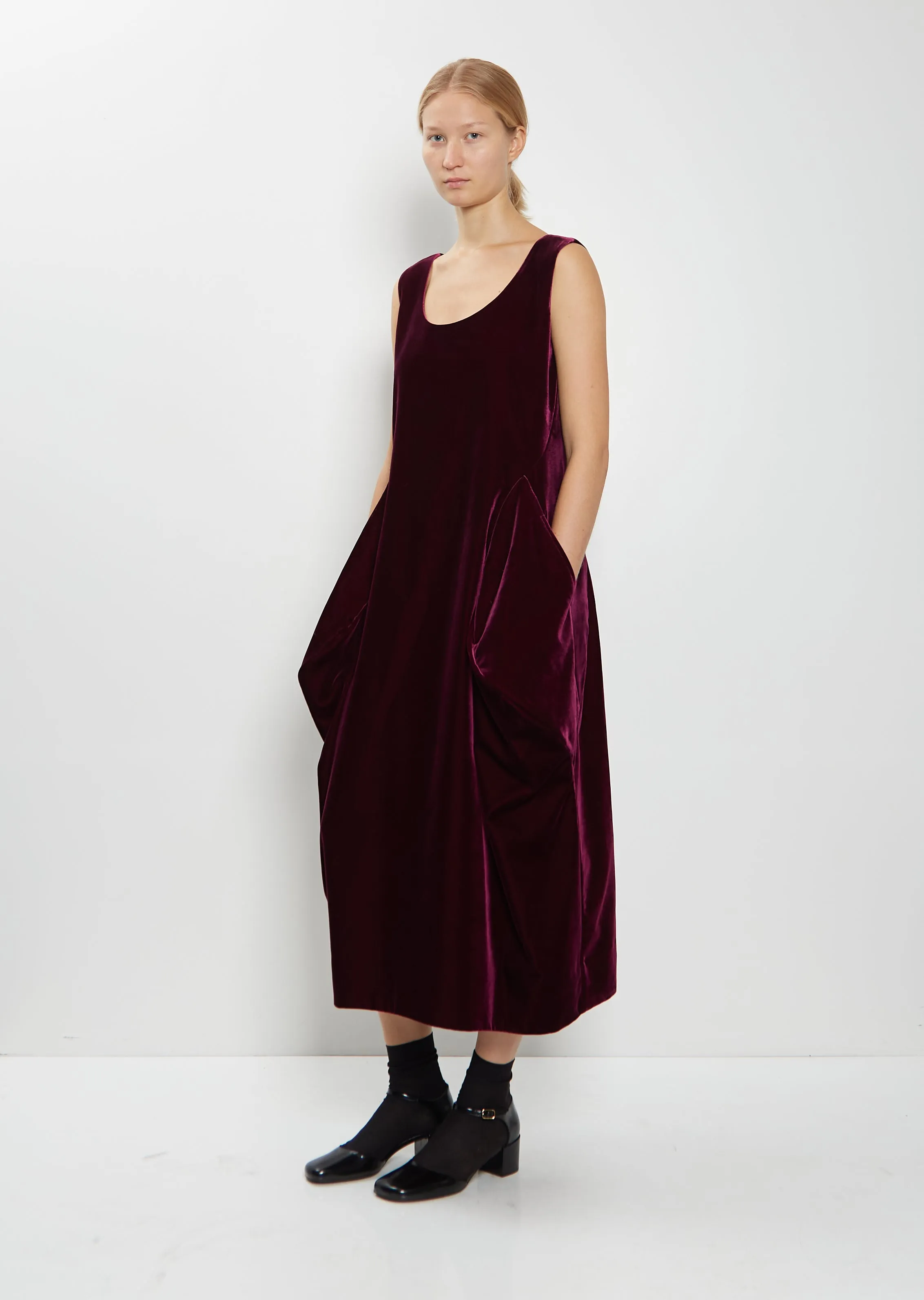 Velvet Sleeveless Dress sold by La Garconne product image thumbnail 4