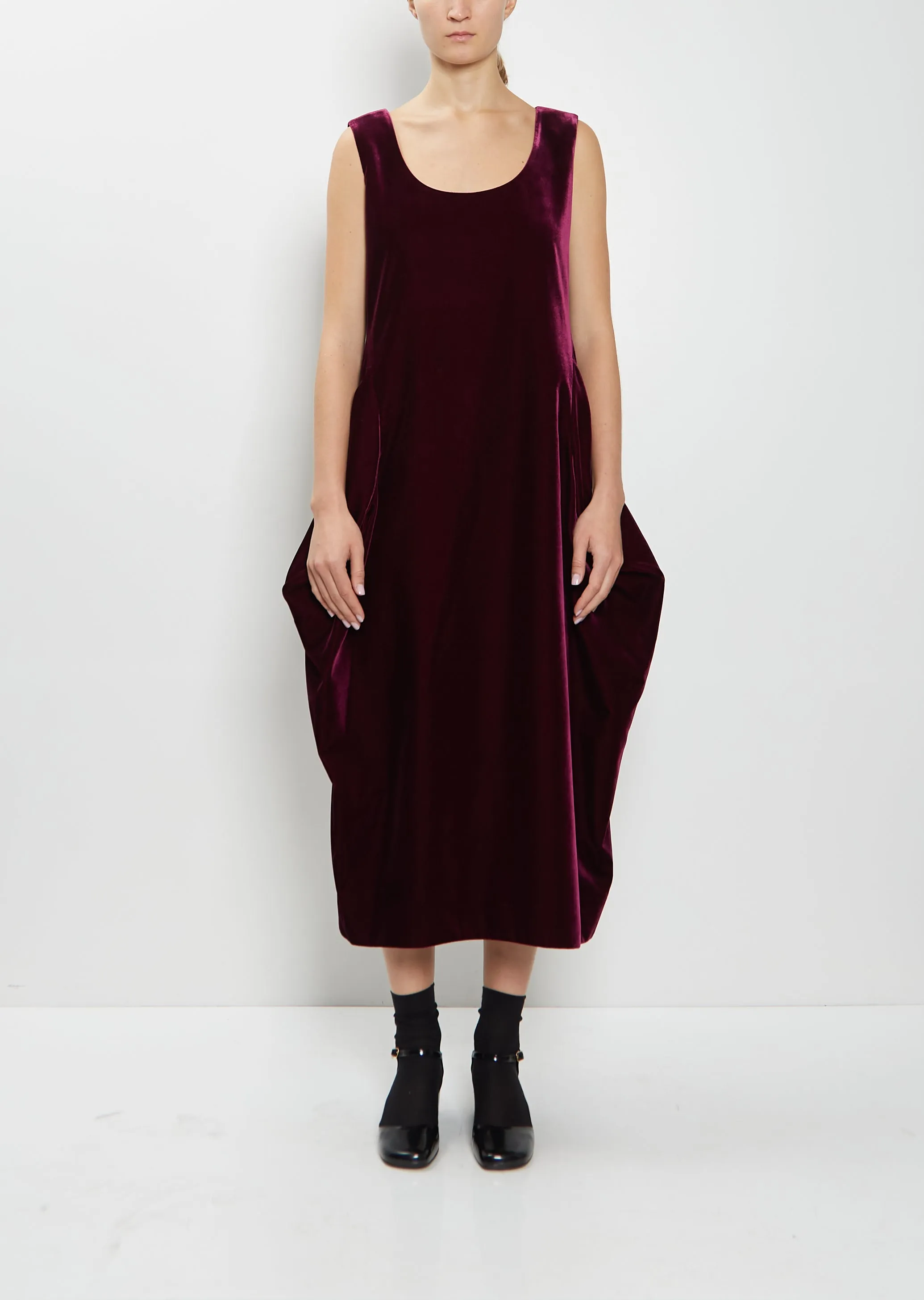 Velvet Sleeveless Dress sold by La Garconne