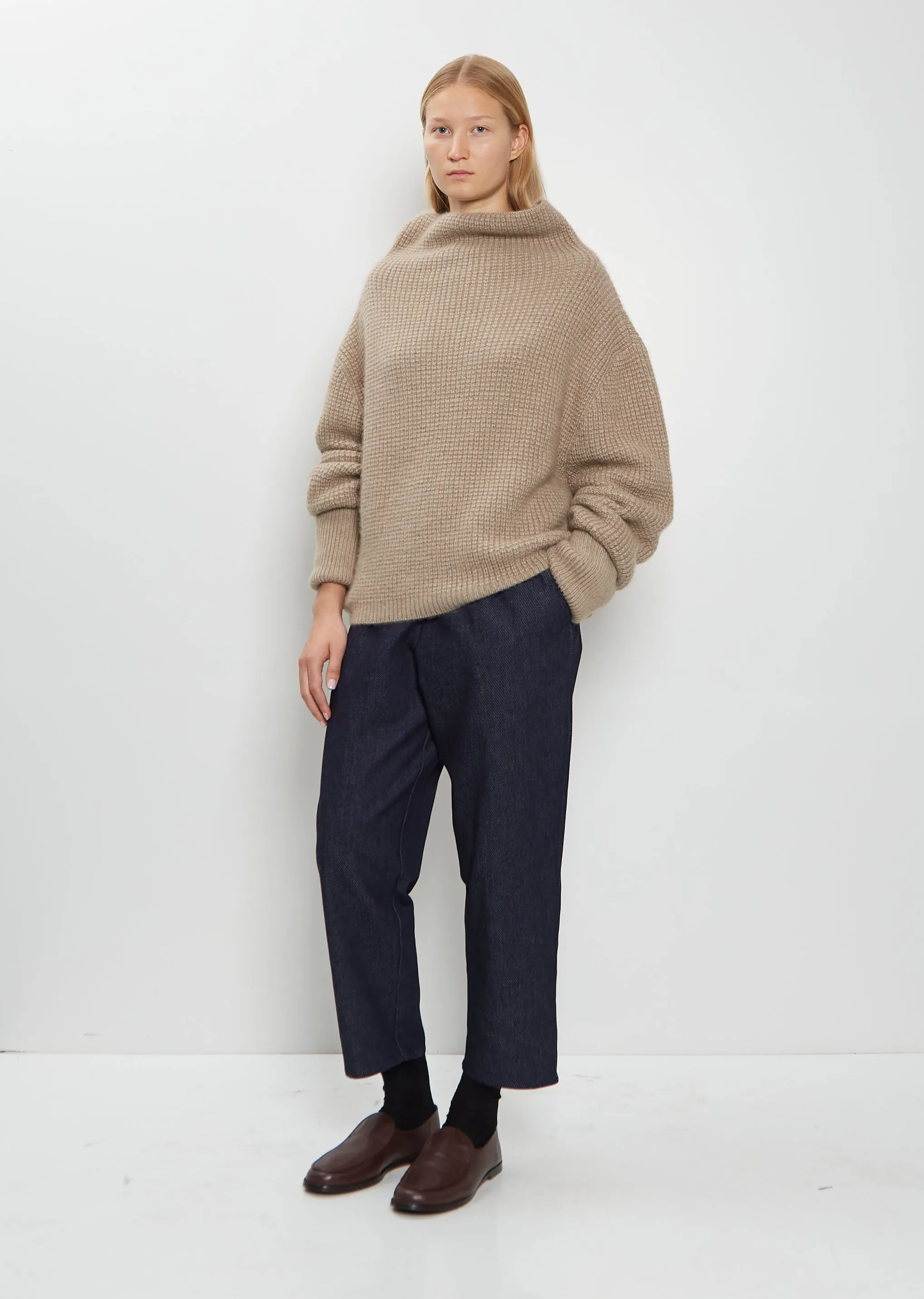 Kimono Sleeve Cashmere Sweater — Tortora sold by La Garconne product image thumbnail 4