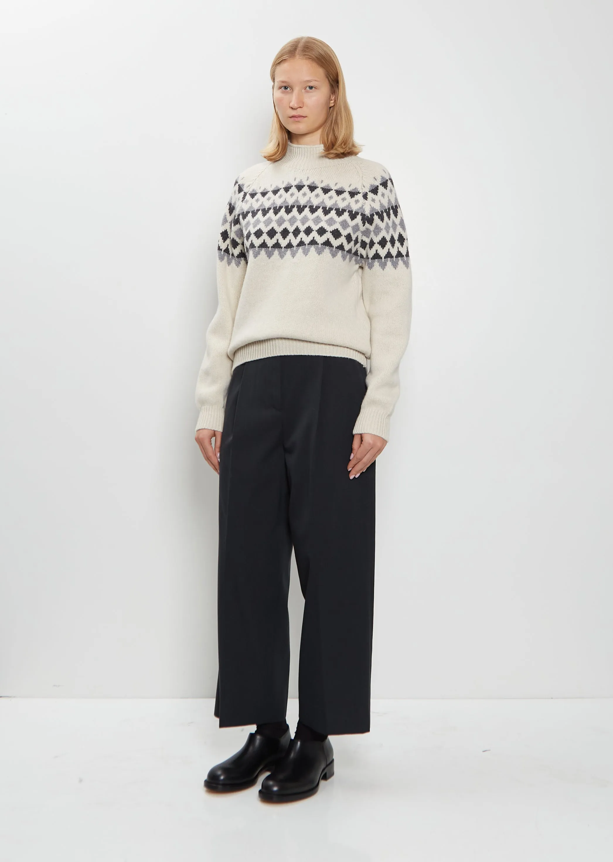 High Neck Fairisle Sweater sold by La Garconne product image thumbnail 4